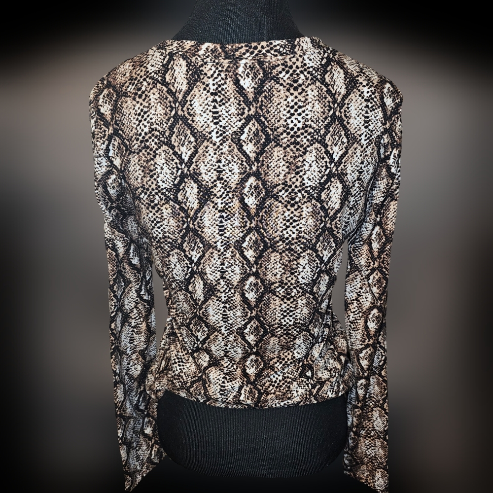 Snakeskin Print long sleeve top